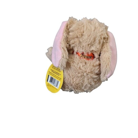 Reese's Bunny Rabbit Brown Plush Ribbon Stuffed Animal Toy 6" - Picture 3 of 12